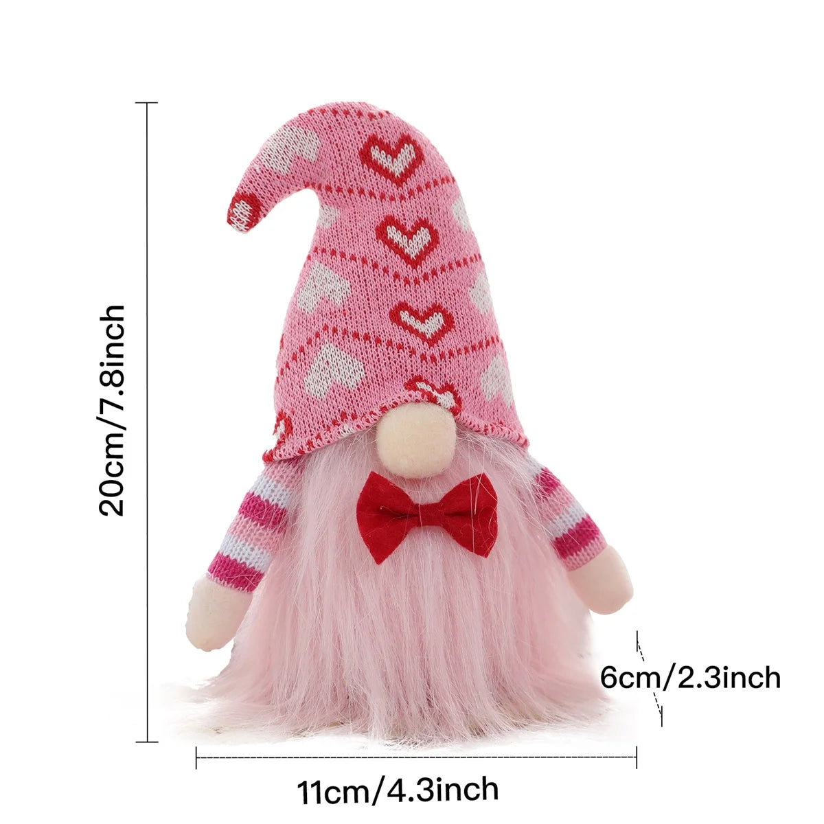 Valentines Day Gnome Plush Decorations, 2PCS Mr & Mrs Handmade Scandinavian Tomte Gnome, Valentine'S Day Decorations, Valentines Home Tabletop Elf Gnomes Decor Ornaments, Sweet Valentine'S Day Gift