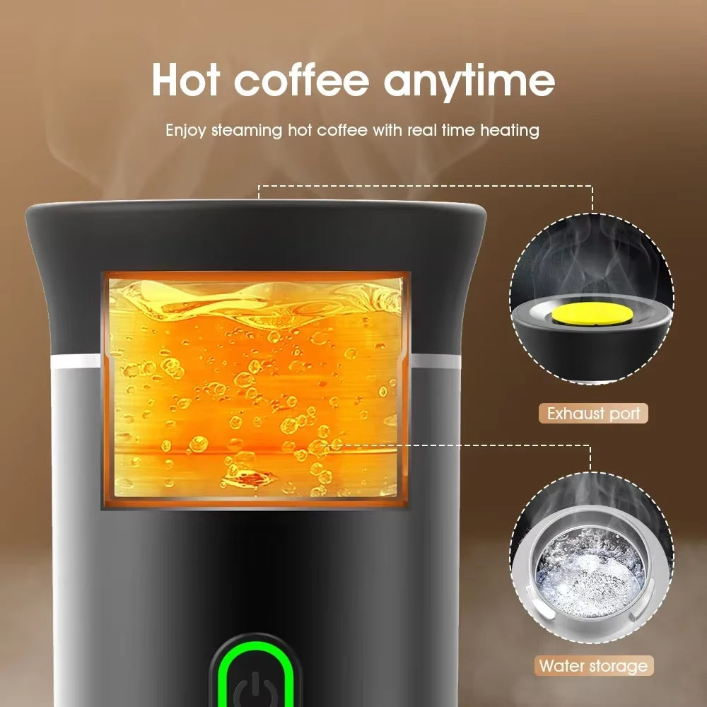 Portable Italian Espresso Machine for Car & Home 3-In-1 Capsule Powder Travel Coffee Maker Electric Portable Coffee Machine