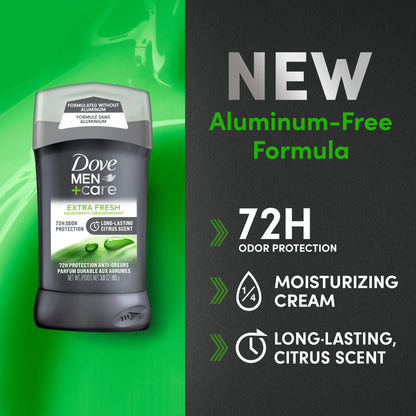 Extra Fresh Deodorant Stick Twin Pack for Men, Citrus, 3 Oz